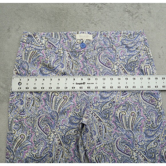 Talbots Pants Women's Size 12P Multicolor Mid-Rise Crop Paisley 21" Inseam - Picture 7 of 16